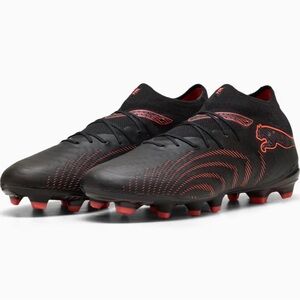 Puma Future 9 Pro Mens Black Soccer Cleats with Red Details